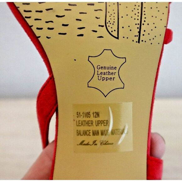 Bella Vita Women's Sz 12 N Red Zariah Block Heel Leather Slingback Sandals - Picture 6 of 8